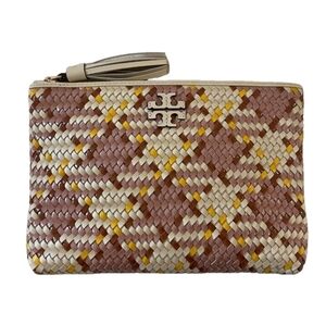 NWOT Tory Burch Thea Woven Multi Large Pouch